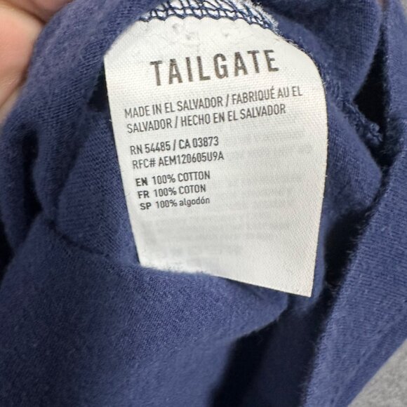 Atlanta Braves Tailgate Mens XL Blue Graphic Short Sleeve Crew Neck Tee T-shirt - Picture 7 of 8